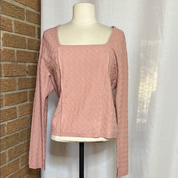 ASOS Sweaters - ASOS Pink Textured Sweater Sz 12 L
